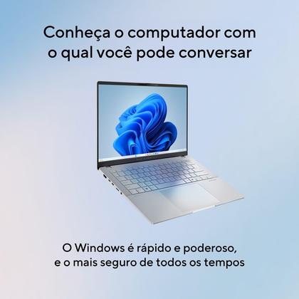 Imagem de Notebook ASUS Vivobook S 14 S5406SA Copilot+ PC Intel Core Ultra 7 256 V 16GB RAM 512GB SSD Windows 11 Home 14" OLED Mist Blue QD299W