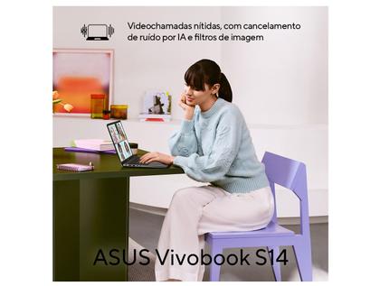 Imagem de Notebook Asus VIVOBOOK S14 Intel Core Ultra 5 com IA Integrada 225H 16GB RAM 512SSD 14' Windows 11