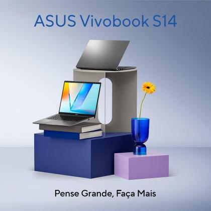 Imagem de Notebook ASUS Vivobook S14 S3407CA Intel Core Ultra 5 225H 16GB RAM 512GB SSD Linux KeepOS Tela 14” Led FHD Gray - LY171