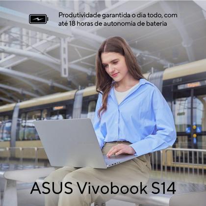 Imagem de Notebook ASUS Vivobook S14 S3407VA Intel Core i5 13420H 16GB Ram 512GB SSD Windows 11 Tela 14" LED FHD Silver - LY044W