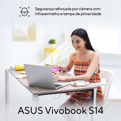 Imagem de Notebook ASUS Vivobook S14 S3407VA Intel Core i5 13420H 16GB Ram 512GB SSD Windows 11 Tela 14" LED FHD Silver - LY044W