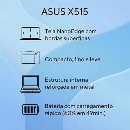 Imagem de Notebook ASUS X515KA-BR309WS Celeron N4500 4GB 128GB SSD 15.6 Windows 11