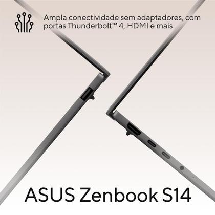 Imagem de Notebook ASUS Zenbook S14 IA PC UX5406AA Intel Core Ultra 7 16GB RAM 512G SSD Windows 11 Home 14” OLED 2.8K 120 Hz SU308W