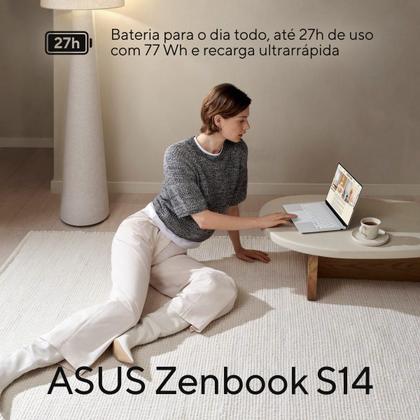 Imagem de Notebook ASUS Zenbook S14 SU185W Core Ultra 9 32GB RAM 1TB SSD Windows 11 Home 14” OLED 2.8K 120 Hz