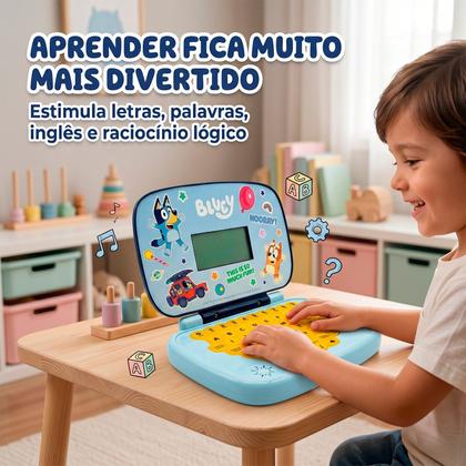 Imagem de Notebook Bluey Laptop Educativo Musical Bilíngue Para Crianças Com Atividades E Jogos