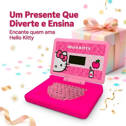 Imagem de Notebook Da Hello Kitty Computador Educativo Bilíngue Para Meninas Atividades E Jogos Diversos Rosa
