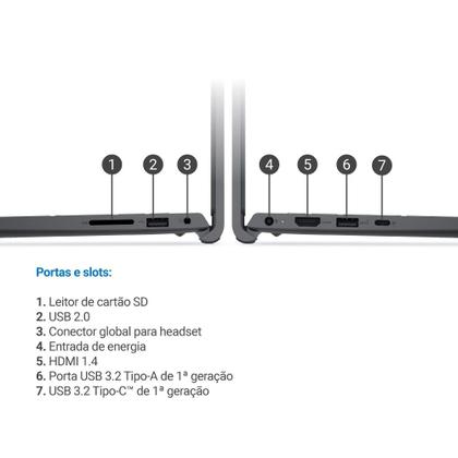 Imagem de Notebook Dell 15 I DC15-i71355U-U90 15.6" Full HD 13ª Gen Intel Core i7 16GB 512GB SSD Ubuntu Linux Preto Carbono