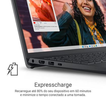 Imagem de Notebook Dell Inspiron I15-I1300-M40P 15.6" Full HD 13ª Gen Intel Core i5 8GB 1TB SSD Win 11 Preto Carbono