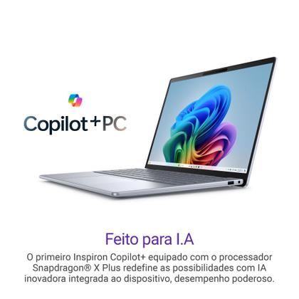 Imagem de Notebook Dell Inspiron Plus I14-QCXPLUS-M20 14" QHD+  Touch Snapdragon X Plus 16GB 1TB SSD Windows 11 Prata Gelo
