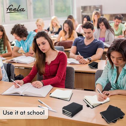 Imagem de Notebook FeelA A6 com Capa Dura - Pacote com 15 Unidades + Caneta