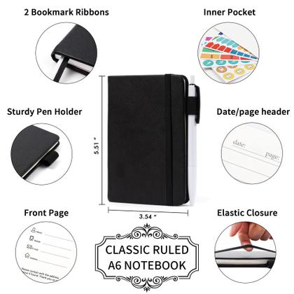 Imagem de Notebook FeelA A6 com Capa Dura - Pacote com 15 Unidades + Caneta