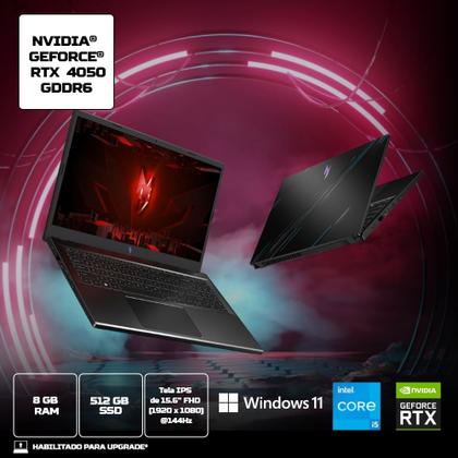 Imagem de Notebook Gamer Acer NitroV ANV15-51-54DL Corei5 13ª G. Windows 11 Home 8GB 512SSD RTX4050 15.6"