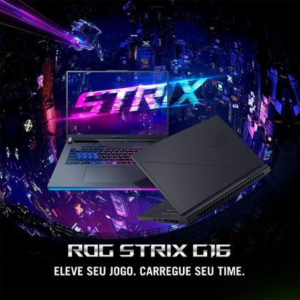 Imagem de Notebook Gamer ASUS Rog Strix G16 Intel Core I7, 8gb Ram, GeForce Rtx 4050, Ssd 512gb, 16" Fhd, 165hz, Keepos, Eclipse Gray - G614ju-N3367