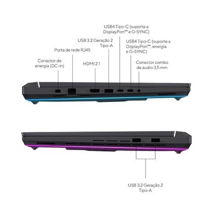 Imagem de Notebook Gamer ASUS ROG Strix G16, Intel Core i9 14900HX, RTX5060, 16GB, 512 SSD, W11 Home, 16" FHD 240Hz, Cinza Eclipse - G615JMR-S5001W
