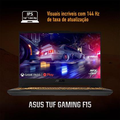 Imagem de Notebook Gamer ASUS Tuf Gaming F15 Fx507vu, Intel Core I7, GeForce Rtx 4050, 8GB RAM, Ssd 512gb, 15,6" Fhd, 144hz, Keepos - Fx507vu-Lp151