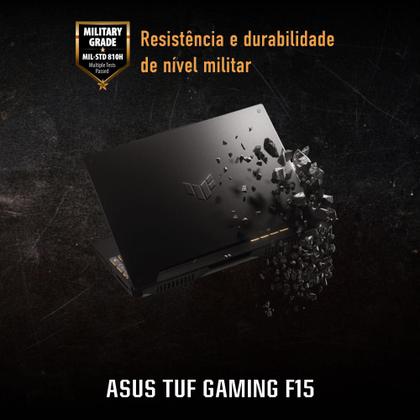 Imagem de Notebook Gamer ASUS TUF Gaming F15 FX507ZC4 RTX 3050 Intel Core i5 12500H 16Gb Ram 512Gb SSD Linux KeepOS Tela 15,6" 144Hz Gray - HN232