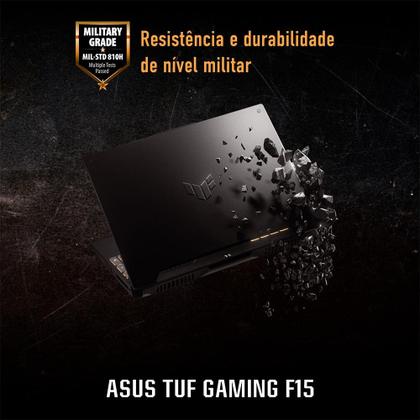 Imagem de Notebook Gamer ASUS TUF Gaming F15, Intel Core i7-12700H, 16GB RAM 2x8GB, RTX 3050, SSD 512GB, 15.6" FHD, 144Hz, Win 11 - FX507ZC4-HN113W