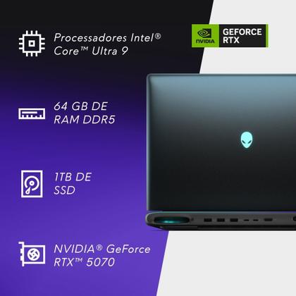 Imagem de Notebook Gamer Dell Alienware 16 Área-51 AA1625 AA16-C9275HX-M20 16" WQXGA Intel Core Ultra 9 64GB 1TB RTX5070 Win11