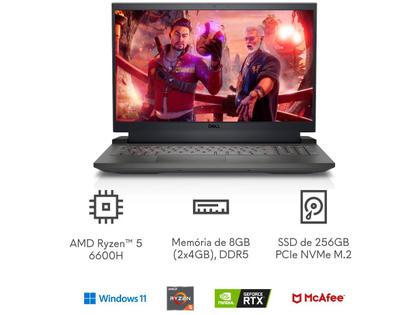 Notebook Gamer Dell G15 AMD Ryzen 5 8GB - 256GB SSD 15,6” Full HD