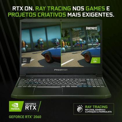Imagem de Notebook Gamer Predator Helios 300 PH315-53-75N8 i7 Win10 Home 16GB 512GB SSD RTX 2060 15,6'