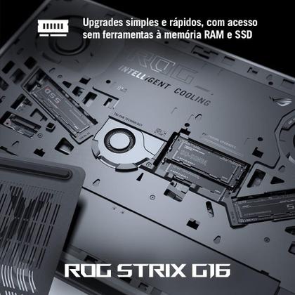 Imagem de Notebook Gamer ROG Strix G16 G615JPR NVIDIA RTX 5070 Intel Core i9 14900HX 32GB Ram 1TB SSD Windows 11 Home Tela 16" 240Hz LED Cinza - S5001W