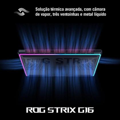 Imagem de Notebook Gamer ROG Strix G16 G615JPR NVIDIA RTX 5070 Intel Core i9 14900HX 32GB Ram 1TB SSD Windows 11 Home Tela 16" 240Hz LED Cinza - S5001W