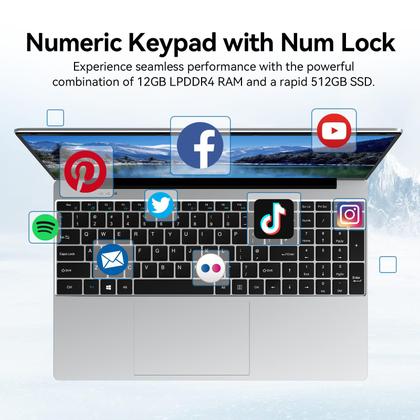 Imagem de Notebook Gezon D-1520 15.6" Windows 11 12 GB RAM 512 GB SSD