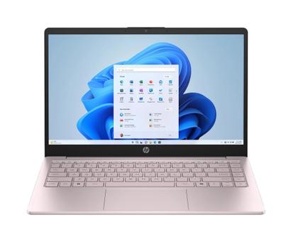 Imagem de Notebook HP 14" Intel N150 16GB RAM 128GB SSD rosa