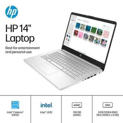 Imagem de Notebook HP 14 Ultralight Intel Celeron N4120 8 GB de RAM SSD de 192 GB