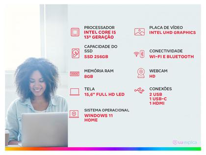 Imagem de Notebook HP 256R G9 Intel Core i5 1334U 8GB RAM 