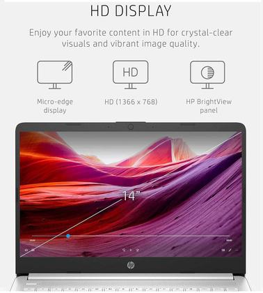 Imagem de Notebook HP Schools/Business de 14 polegadas Intel N4120 16 GB RAM 64 GB