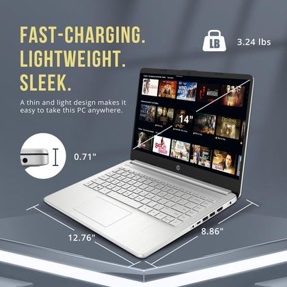 Imagem de Notebook HP Stream 14 HD BrightView Intel Celeron N4120 16 GB de RAM