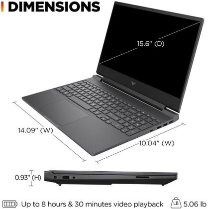 Imagem de Notebook hp victus 15 fb2063dx 15.6 polegadas amd ryzen 5 7535hs 8gb ram 512gb ssd com rx 6550m de 4gb