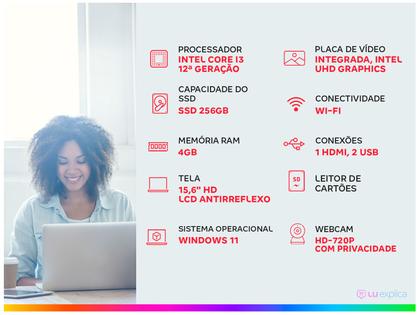 Imagem de Notebook Lenovo IdeaPad 1i Intel Core i3 4GB RAM