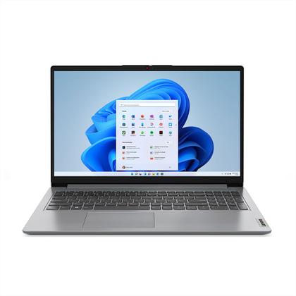 Imagem de Notebook Lenovo, Intel Core i3-1315U, 8GB, 256GB, Tela de 15,6", IdeaPad 1 15IRU7, Cinza - 83QJ0001BO