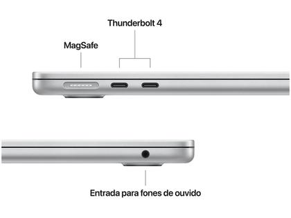 Imagem de Notebook Macbook Air 13" M4 16GB RAM SSD 512GB Prateado
