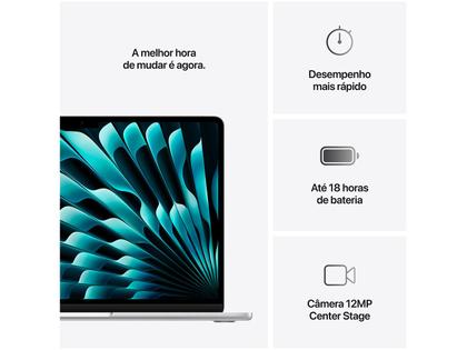 Imagem de Notebook Macbook Air Apple 13" M4 24GB RAM SSD 512GB Prateado
