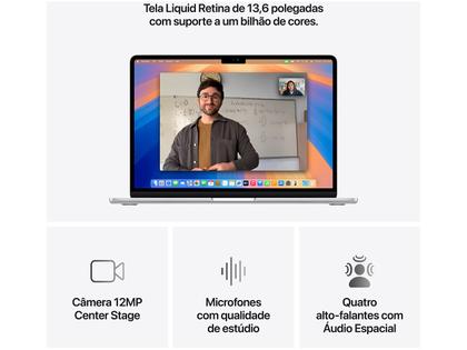 Imagem de Notebook Macbook Air Apple 13" M4 24GB RAM SSD 512GB Prateado