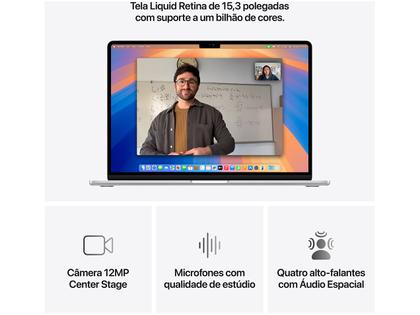 Imagem de Notebook  Macbook Air Apple 15" M4 24GB RAM SSD 512GB Prateado