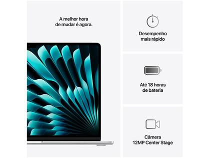 Imagem de Notebook  Macbook Air Apple 15" M4 24GB RAM SSD 512GB Prateado