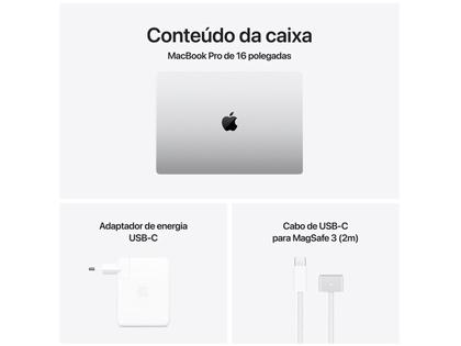 Notebook Macbook Apple Pro 16" M4 36GB RAM SSD 1TB Prateado Imagem de Notebook Macbook Apple Pro 16" M4 36GB RAM SSD 1TB Prateado