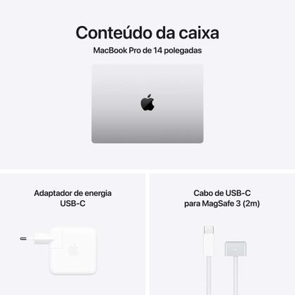 Imagem de Notebook MacBook Apple Pro de 14" M5 Memória Unificada de 16GB e SSD de 1TB Prateado