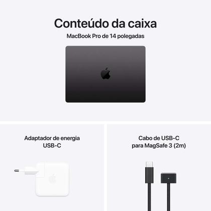 Imagem de Notebook MacBook Apple Pro de 14" M5 Memória Unificada de 16GB e SSD de 512GB Preto‑espacial