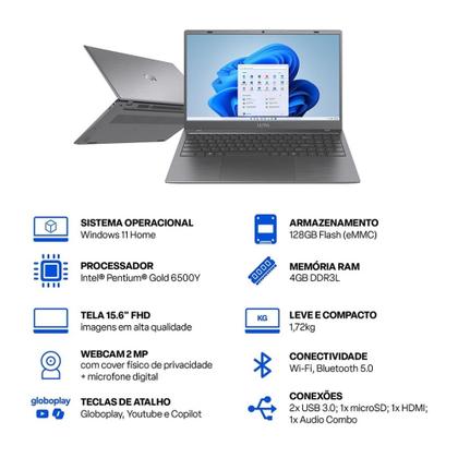 Imagem de Notebook Multi Ultra UB365 15,6 Polegadas 4GB RAM Pentium