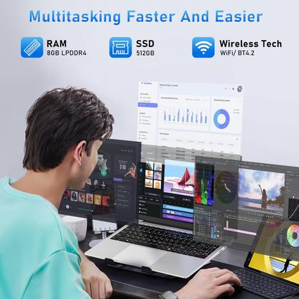 Imagem de Notebook NIAKUN 15,6" 8 GB de RAM 512 GB SSD Intel Celeron N4000 Win11