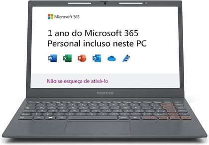 Imagem de Notebook Positivo Vision C14 Intel Celeron Windows 11 Home 4GB 128GB eMMC 14 Lumina BAR Cinza