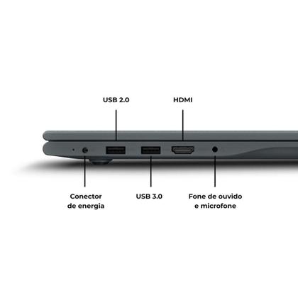 Imagem de Notebook Positivo Vision C14 Lumina Bar Intel Celeron N4500 Windows 11 Home 8GB RAM 128GB Emmc 14” Hd Tecla Link Cinza