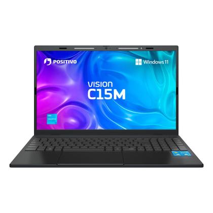 Imagem de Notebook Positivo Vision C15M Intel Celeron N4500 8GB RAM 128GB eMMC 15,6'' Full HD W11 Minitela e Tecla Copilot Cinza - C8128B-15