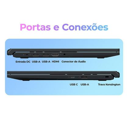 Imagem de Notebook Positivo Vision C15M Intel Celeron N4500 Linux 8GB RAM 256GB eMMC 15.6" Full HD IPS  Minitela - Cinza