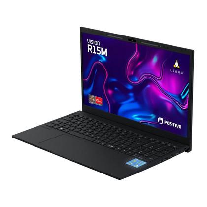Imagem de Notebook Positivo Vision R15M AMD Ryzen 7-5825U Linux 8GB RAM 256GB SSD Wi-Fi 6 15” Full HD IPS Minitela - Preto